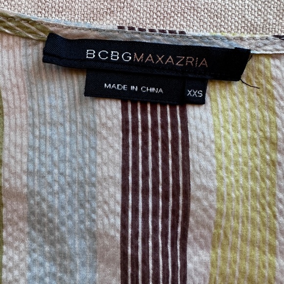 BCBG Silk multi color stripe kimono style wrap - Picture 4 of 8